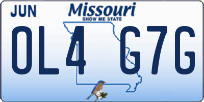 MO license plate OL4G7G