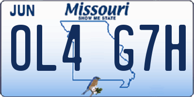 MO license plate OL4G7H