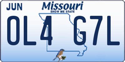 MO license plate OL4G7L