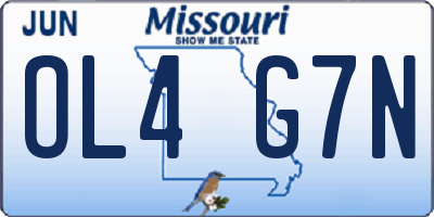 MO license plate OL4G7N