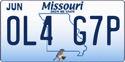 MO license plate OL4G7P