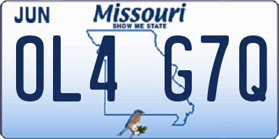 MO license plate OL4G7Q