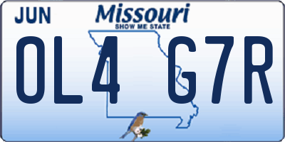 MO license plate OL4G7R