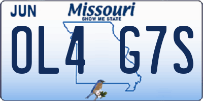 MO license plate OL4G7S