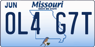 MO license plate OL4G7T