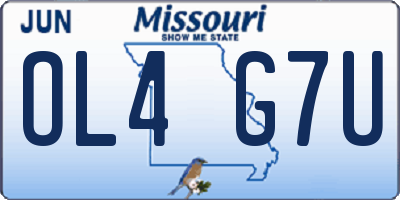 MO license plate OL4G7U