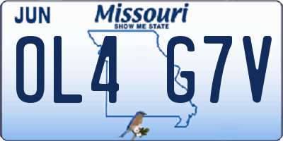 MO license plate OL4G7V