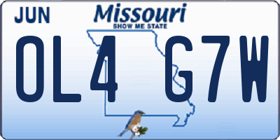 MO license plate OL4G7W
