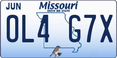 MO license plate OL4G7X