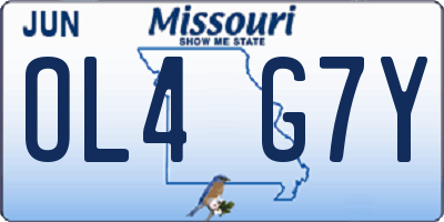 MO license plate OL4G7Y