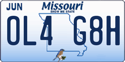 MO license plate OL4G8H