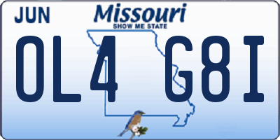 MO license plate OL4G8I