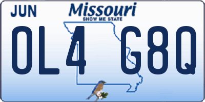 MO license plate OL4G8Q