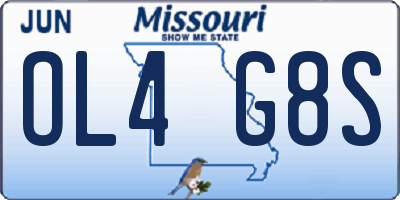 MO license plate OL4G8S