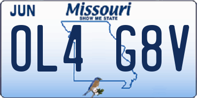 MO license plate OL4G8V