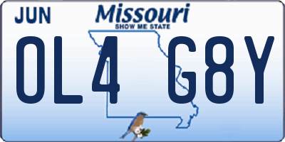 MO license plate OL4G8Y