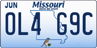 MO license plate OL4G9C