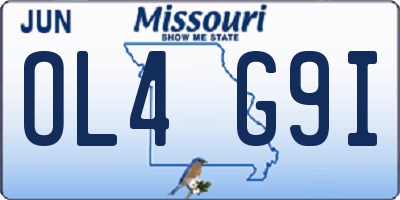 MO license plate OL4G9I