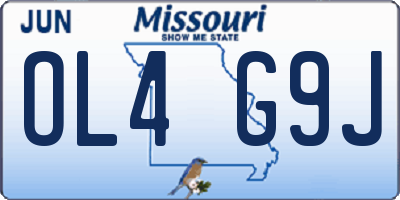 MO license plate OL4G9J