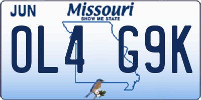 MO license plate OL4G9K