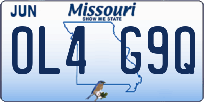 MO license plate OL4G9Q