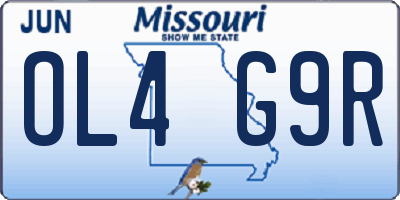 MO license plate OL4G9R