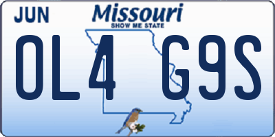 MO license plate OL4G9S