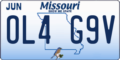 MO license plate OL4G9V
