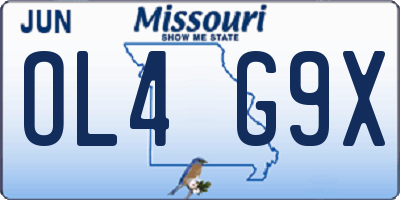MO license plate OL4G9X