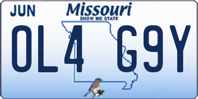 MO license plate OL4G9Y