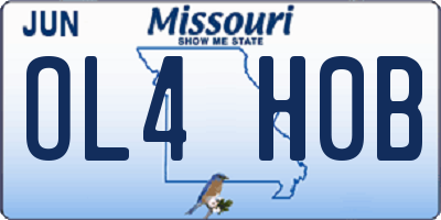 MO license plate OL4H0B