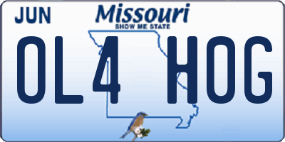 MO license plate OL4H0G