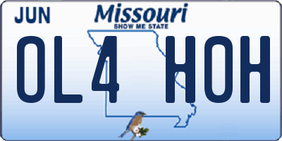 MO license plate OL4H0H