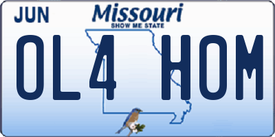 MO license plate OL4H0M