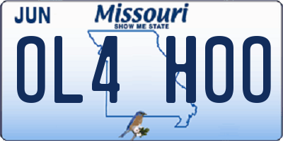 MO license plate OL4H0O