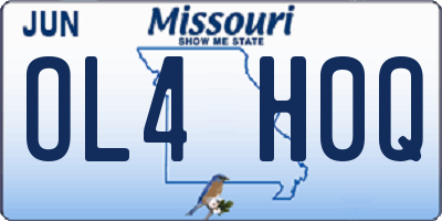MO license plate OL4H0Q