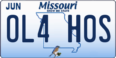 MO license plate OL4H0S
