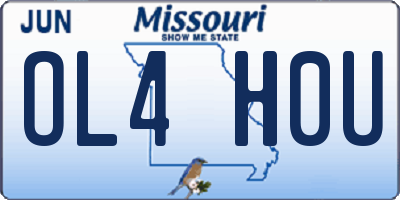 MO license plate OL4H0U