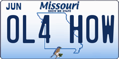 MO license plate OL4H0W