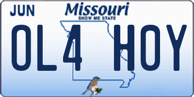 MO license plate OL4H0Y