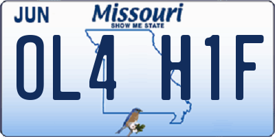 MO license plate OL4H1F