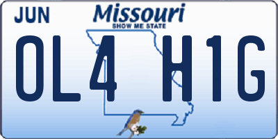 MO license plate OL4H1G