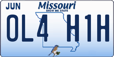 MO license plate OL4H1H