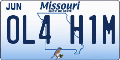 MO license plate OL4H1M