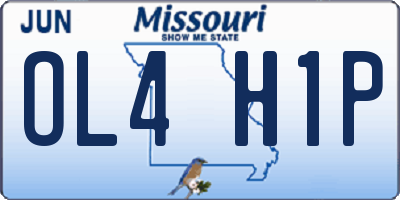 MO license plate OL4H1P