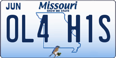 MO license plate OL4H1S