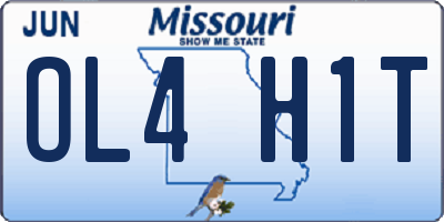 MO license plate OL4H1T