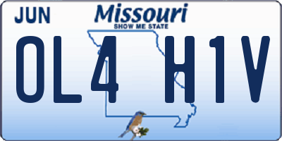 MO license plate OL4H1V