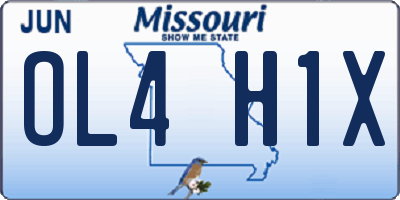 MO license plate OL4H1X
