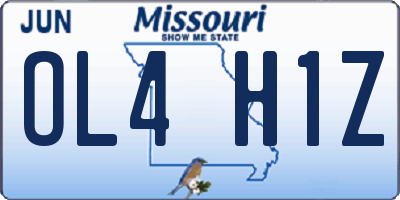 MO license plate OL4H1Z